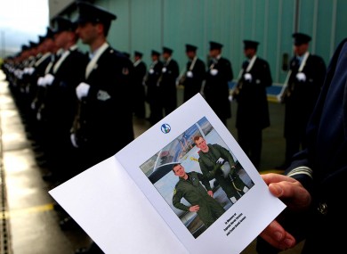 Dec 2009: An Air Corps memorial ceremony for Captain Derek Furniss and Cadet David Jevens.