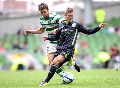Kearns playing for an Airtricity XI at the Aviva last July.
