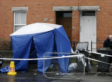 The scene in Cabra, Dublin where Mawere's body was found on Sunday