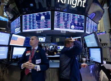 Traders on the floor of the New York Stock Exchange