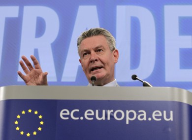 EU trade commissioner Karel De Gucht says referring ACTA to the European Court of Justice will