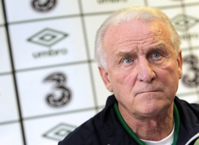 Manager Giovanni Trapattoni at the Grand Hotel in Malahide today.