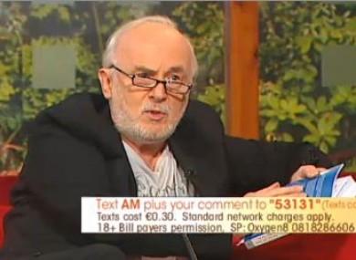 Tony Humphreys speaking on TV3's Ireland AM this morning