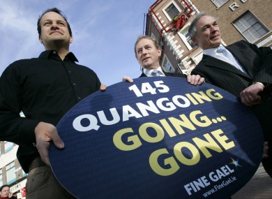 145: The number of quangos that Fine Gael had planned to cut shortly before getting into office.