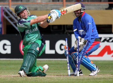 Ireland's Gary Wilson in T20 action v Afghanistan in 2010 (file photo).
