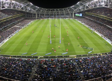 A packed Lansdowne Road.