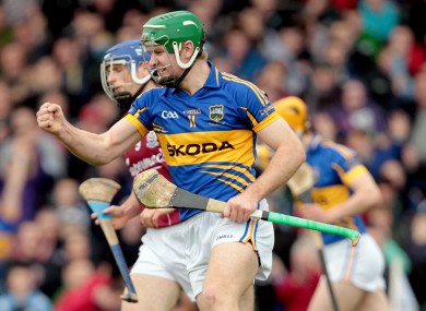 Noel McGrath celebrates his goal against Galway last weekend.