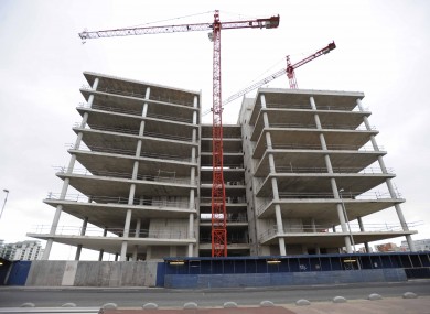 The half-completed Anglo headquarters, pictured in November: it is reported today that the Central Bank has agreed to buy the building for €8 million.