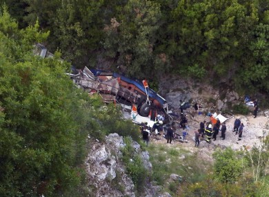 Police spokespersons said the bus carrying the students had fallen some 80 metres off the road.