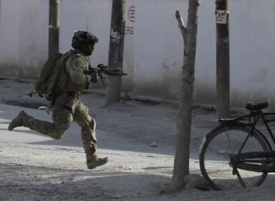 A Nato soldier in Kabul, file photo.
