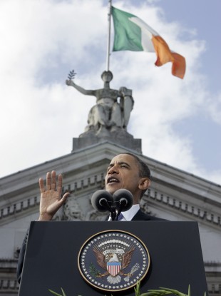 Barack Obama in College Green in Dublin last year.