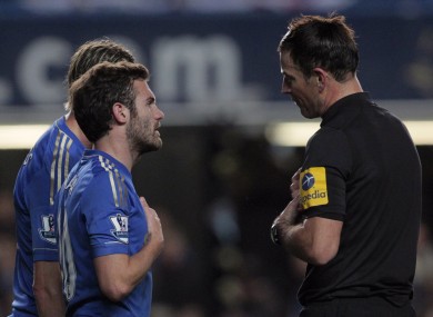 Mata and Mark Clatenburg, who is currently under investigation.