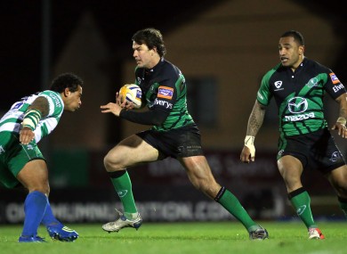 Danie Poolman and Fetu'u Vainikolo in action for Connacht.