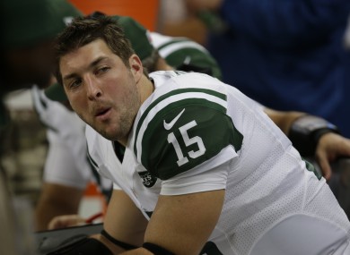Tim Tebow: sidelined.