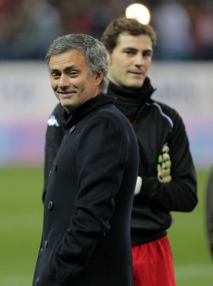 Mourinho and (background) Casillas.