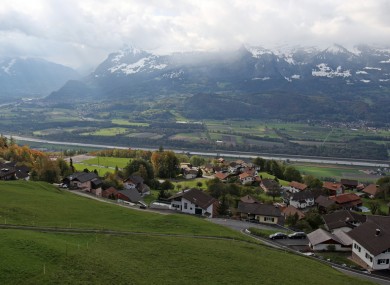 A view of Triesen in Liechtenstein.