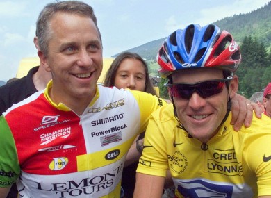 Happier times: Lemond and Lance Armstrong in 1999.
