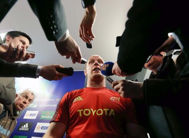 Munster's captain Paul O'Connell at the post match press conference last weekend.