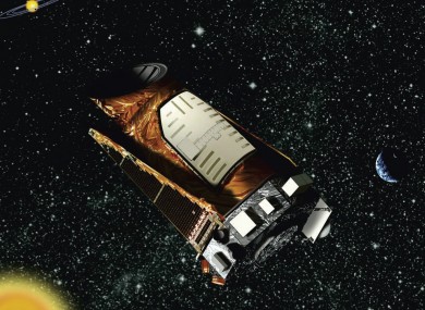 This artist rendition provided by NASA shows the Kepler space telescope. The spacecraft lost the second of four wheels that control the telescope’s orientation in space.