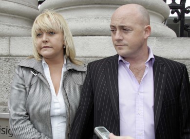 File photo of Audrey Fitzpatrick and partner Dave Mahon.