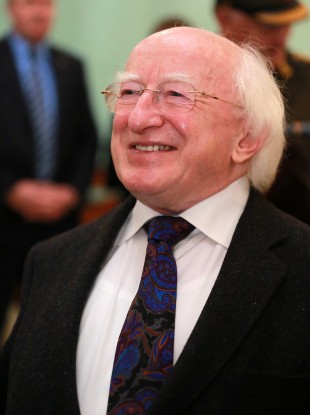 President Michael D. Higgins giving a speech at Trinity College earlier this year.