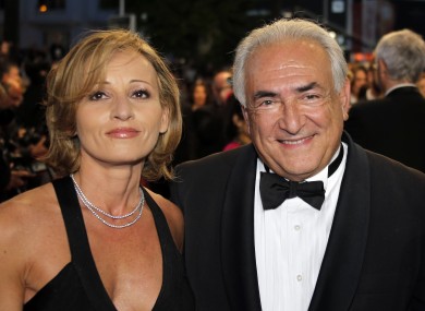 Dominique Strauss Kahn with guest Myriam L'Aouffir at the Cannes Film Festival in May