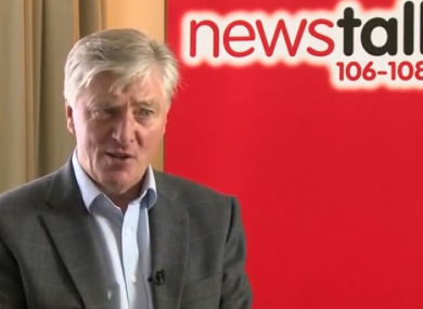 Pat Kenny speaking to Chris O'Donoghue in an interview earlier today