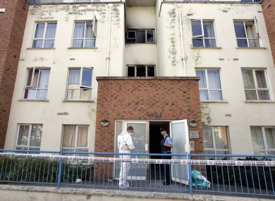 Thornfield Square, Clondalkin, where the fire broke out in the early hours of this morning.