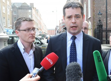Pearse Doherty (right) is leading Sinn Féin's Seanad abolition campaign along with senator David Cullinane (left).