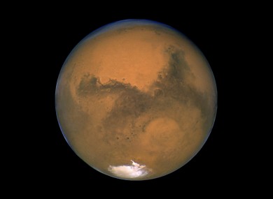 A 2003 image of Mars taken by the Hubble Space Telescope.