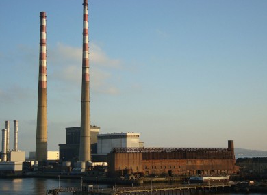 The Poolbeg power station in Dublin, close to where the incinerator will be located.