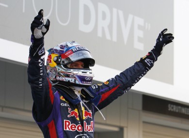 The 26-year-old Vettel is now a four-time world champion.