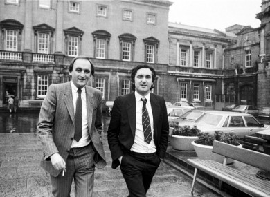 Seán Barrett and a young Bertie Ahern in 1983