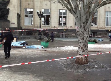 A dozen people were killed and scores were wounded yesterday by a suicide bomber at a railway station in southern Russia.