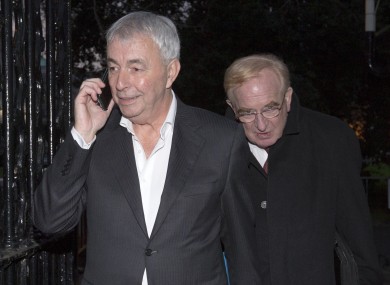 Former CRC CEO Paul Kiely followed by now former chairman James Nugent at Leinster House last month.