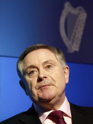 Brendan Howlin at Government Buildings earlier today.