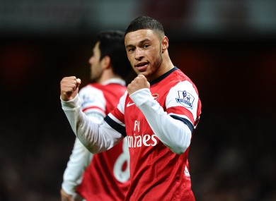 Oxlade-Chamberlain at the final whistle.