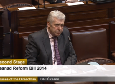 Fergus O'Dowd spoke for the government in the Dáil today.