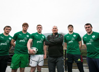 Mike Ruddock (centre) pictured with (from l-r) David Busby, Sean O'Brien, Dan Leavy, Jack O'Donoghue and Peter Dooley in January of this year.