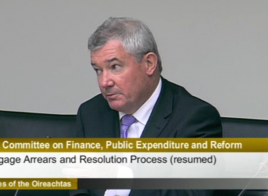 Richie Boucher at the Finance Committee yesterday