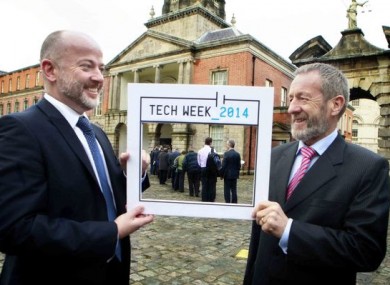 Irish Computer Society Deputy CEO Tom O’Sullivan and Seán Kelly MEP launching Tech Week Ireland back in March.