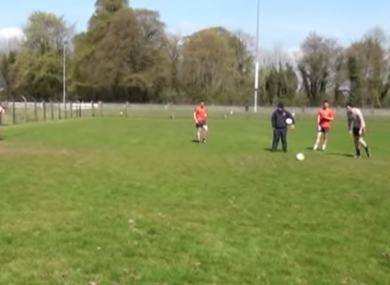 Leitrim try their hands at the Spot Kick Challenge