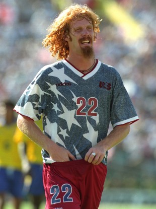 Alexi Lalas, USA's star soccer guy at the 1994 World Cup