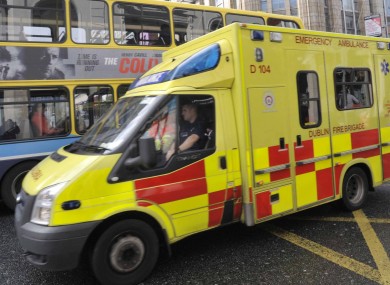 File photo of a Dublin Fire Brigade ambulance.