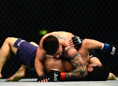 Norman Parke during his win over Naoyuki Katuni at UFC Dublin.