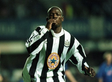Asprilla was a cult hero at Newcastle United in the mid-90s.
