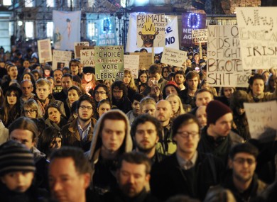 A pro-choice protest in Dublin