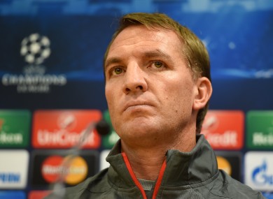 Liverpool manager Brendan Rodgers during a press conference at Anfield.