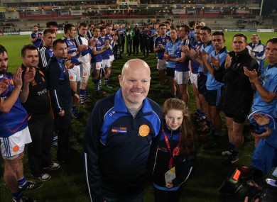 Anto Finnegan with his daughter Ava after the game.