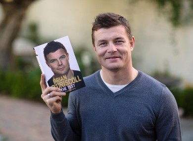 Ireland & Leinster rugby legend Brian O'Driscoll with a copy of his book 'The Test'.